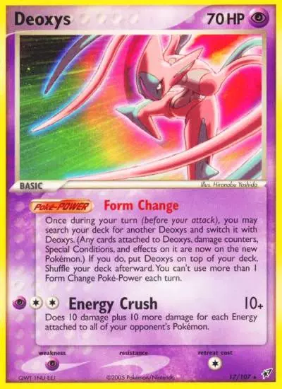 Deoxys 17/107 Deoxys Pokemon card