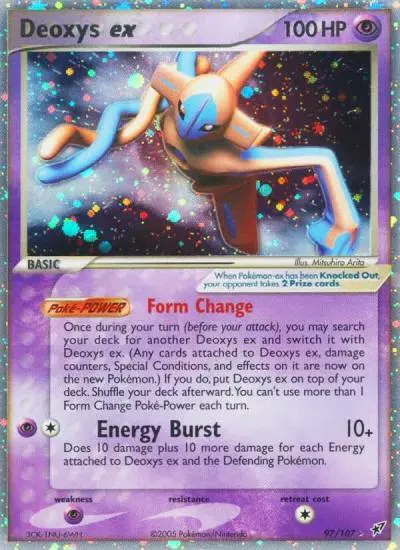Deoxys ex 97/107 Deoxys Pokemon card