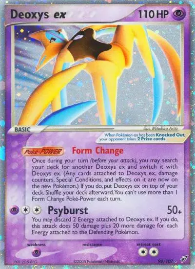 Deoxys ex 98/107 Deoxys Pokemon card