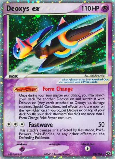 Deoxys ex 93/106 Emerald Pokemon card