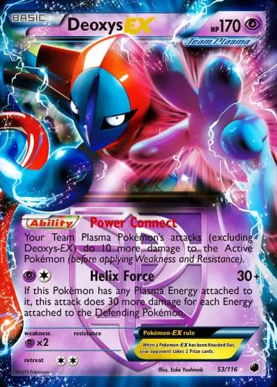 Deoxys-EX 53/116 Plasma Freeze Pokemon card