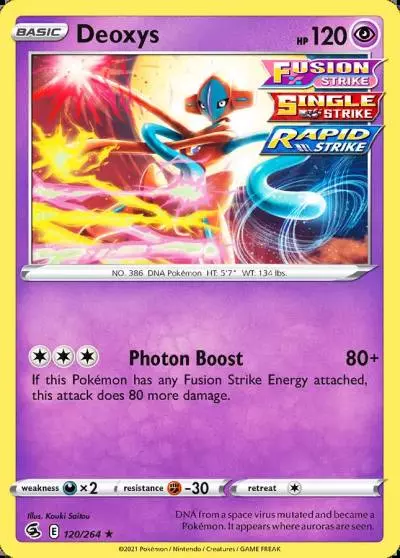 Deoxys 120/264 Fusion Strike Pokemon card
