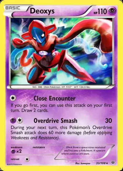 Deoxys 33/108 Roaring Skies Pokemon card
