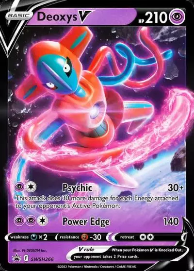 Deoxys V SWSH266/307 SWSH Black Star Promos Pokemon card