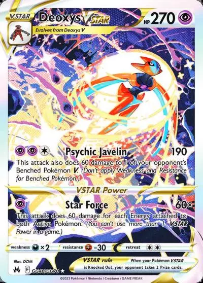 Deoxys VSTAR GG46/70 Crown Zenith Galarian Gallery Pokemon card