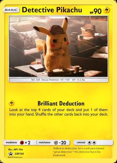 Detective Pikachu SM194/248 SM Black Star Promos Pokemon card