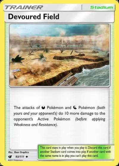 Devoured Field 93/111 Crimson Invasion Pokemon card