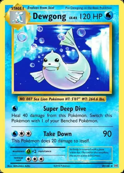 Dewgong 29/108 Evolutions Pokemon card