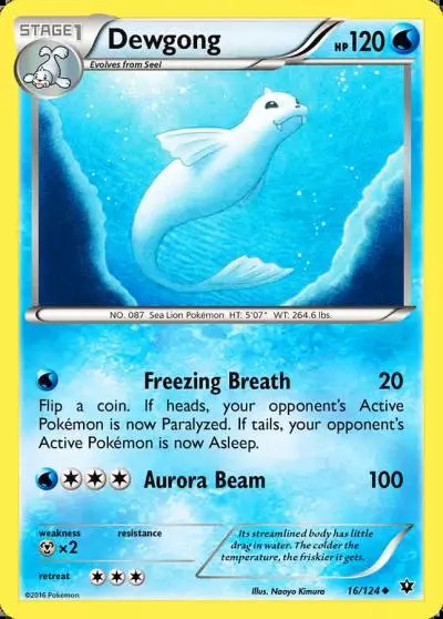 Dewgong 16/124 Fates Collide Pokemon card