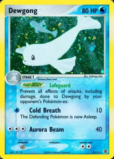 Dewgong 3/112 FireRed & LeafGreen Pokemon card