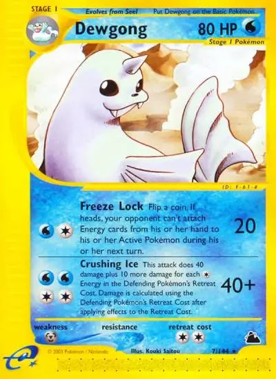 Dewgong 7/144 Skyridge Pokemon card