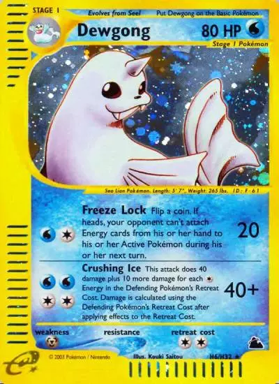 Dewgong H6/144 Skyridge Pokemon card