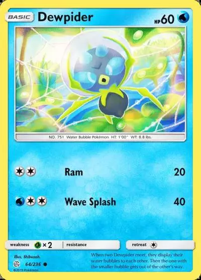Dewpider 64/236 Cosmic Eclipse Pokemon card