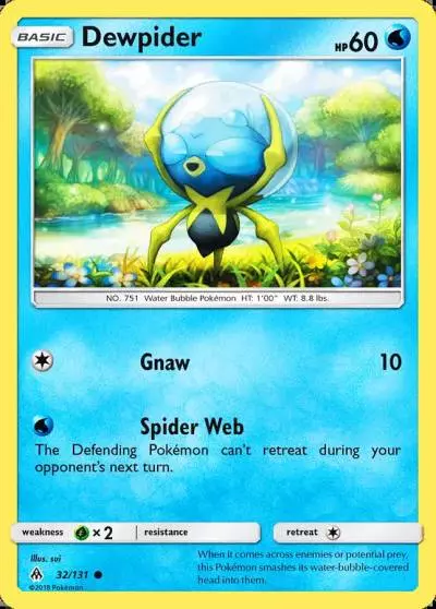 Dewpider 32/131 Forbidden Light Pokemon card