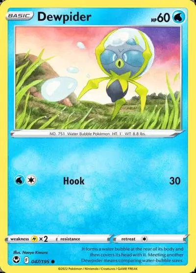 Dewpider 47/195 Silver Tempest Pokemon card