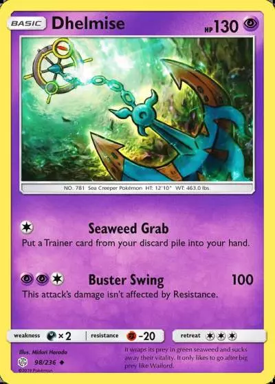 Dhelmise 98/236 Cosmic Eclipse Pokemon card