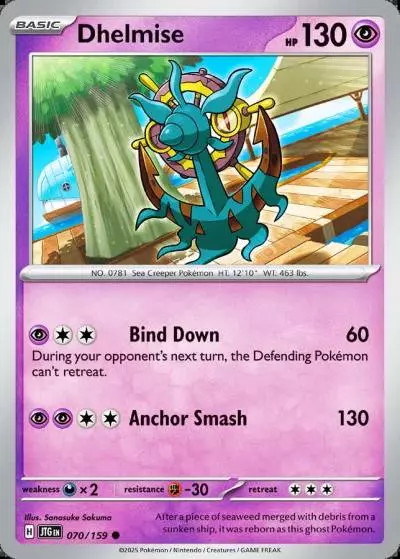 Dhelmise 70/159 Journey Together Pokemon card