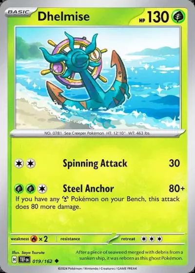 Dhelmise 19/162 Temporal Forces Pokemon card