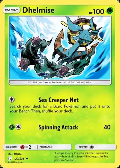 Dhelmise 20/236 Unified Minds Pokemon card