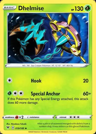 Dhelmise 19/185 Vivid Voltage Pokemon card