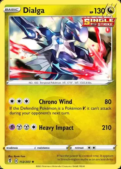 Dialga 112/203 Evolving Skies Pokemon card