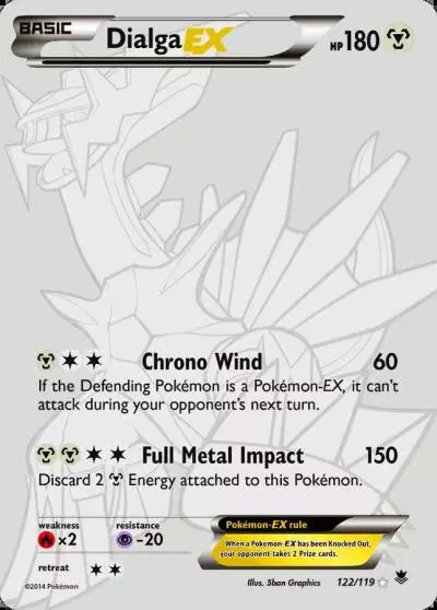Dialga-EX 122/119 Phantom Forces Pokemon card