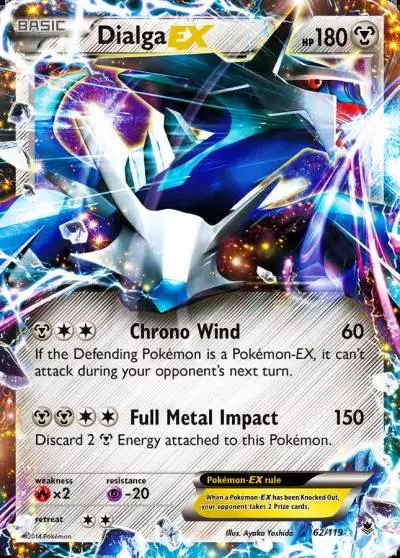 Dialga-EX 62/119 Phantom Forces Pokemon card