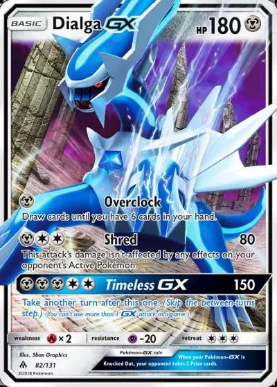 Dialga-GX 82/131 Forbidden Light Pokemon card