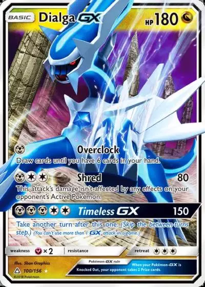 Dialga-GX 100/156 Ultra Prism Pokemon card
