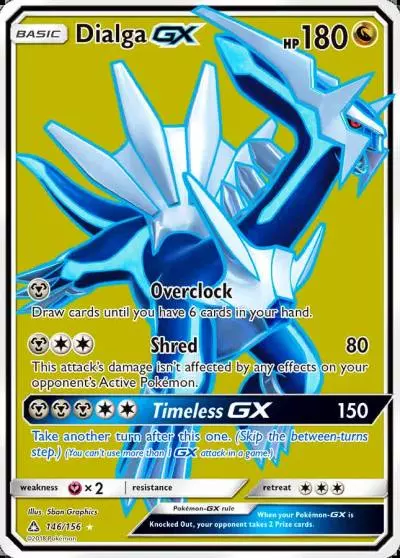 Dialga-GX 146/156 Ultra Prism Pokemon card