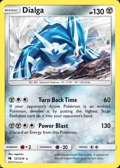 Dialga 127/214 Lost Thunder Pokemon card