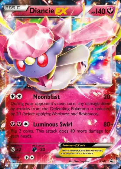Diancie-EX XY43/211 XY Black Star Promos Pokemon card