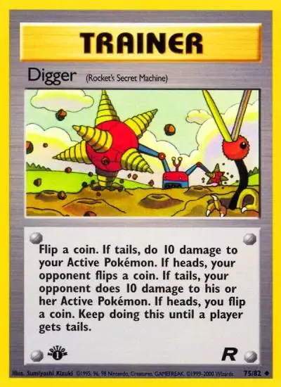 Digger 75/82 Team Rocket Pokemon card