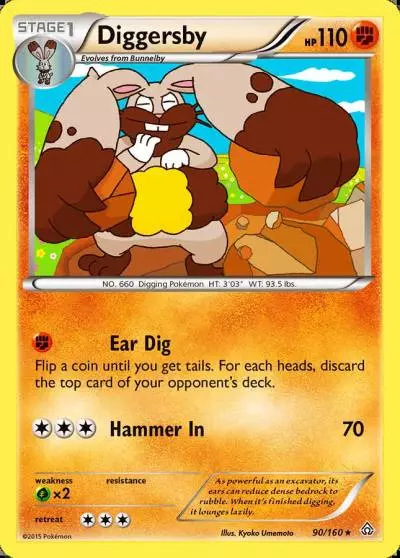 Diggersby 90/160 Primal Clash Pokemon card