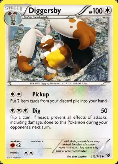 Diggersby 112/146 XY Pokemon card