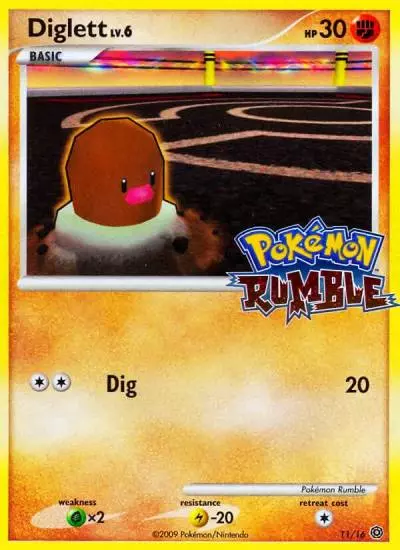 Diglett 11/16 Pokémon Rumble Pokemon card