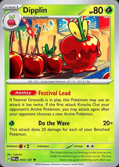 Dipplin 10/131 Prismatic Evolutions Pokemon card