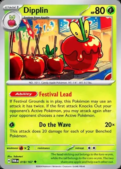 Dipplin 18/167 Twilight Masquerade Pokemon card