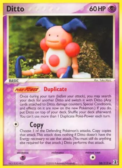 Ditto 38/113 Delta Species Pokemon card