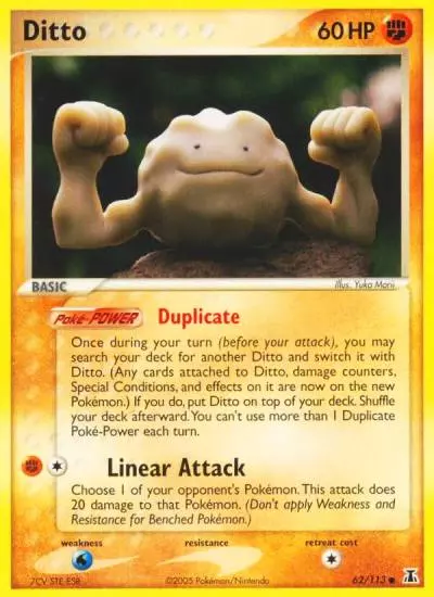 Ditto 62/113 Delta Species Pokemon card