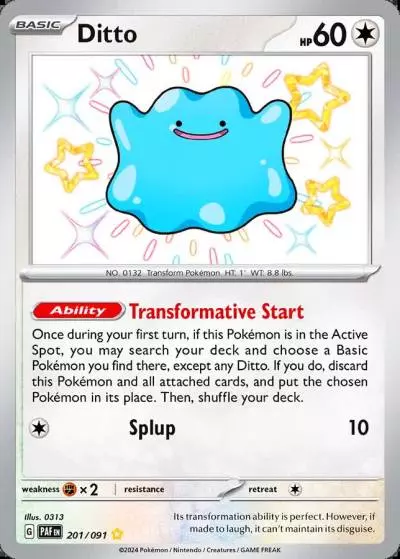 Ditto 201/91 Paldean Fates Pokemon card
