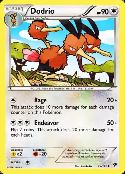 Dodrio 99/146 XY Pokemon card