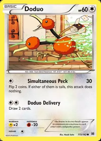 Doduo 115/162 BREAKthrough Pokemon card