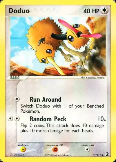 Doduo 62/112 FireRed & LeafGreen Pokemon card