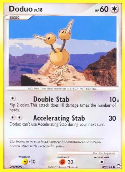 Doduo 80/123 Mysterious Treasures Pokemon card