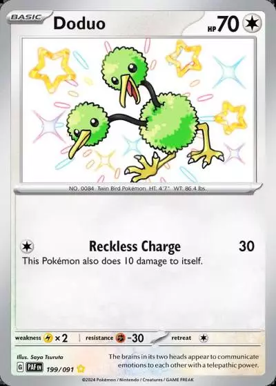 Doduo 199/91 Paldean Fates Pokemon card