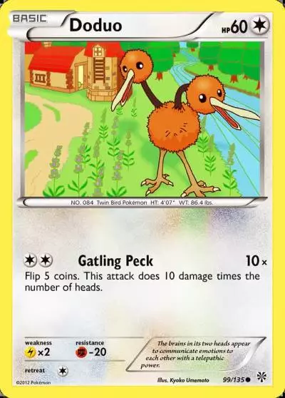 Doduo 99/135 Plasma Storm Pokemon card