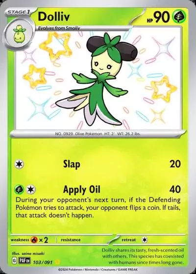 Dolliv 103/91 Paldean Fates Pokemon card