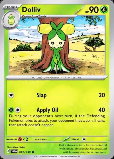 Dolliv 22/198 Scarlet & Violet Pokemon card