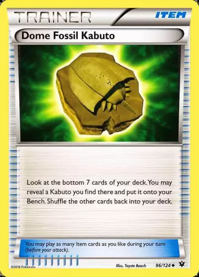 Dome Fossil Kabuto 96/124 Fates Collide Pokemon card